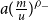 a left parenthesis StartFraction m Over u EndFraction right parenthesis Superscript rho Super Subscript minus