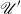 script upper U prime