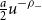 StartFraction a Over 2 EndFraction u Superscript minus rho Super Subscript minus