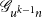 script upper G Subscript u Sub Superscript k minus 1 Subscript n