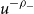 u Superscript minus rho Super Subscript minus