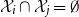script upper X Subscript i Baseline intersection script upper X Subscript j Baseline equals normal empty set