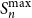 upper S Subscript n Superscript normal m normal a normal x