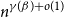 n Superscript gamma left parenthesis beta right parenthesis plus o left parenthesis 1 right parenthesis