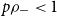 p rho Subscript minus Baseline less than 1