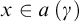 x element of a left parenthesis gamma right parenthesis