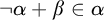 not alpha plus beta element of alpha
