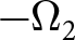 dollar sign minus upper Omega 2 dollar sign