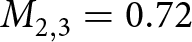 dollar sign upper M 2 comma 3 equals 0.72 dollar sign