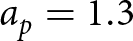 dollar sign ap equals 1.3 dollar sign