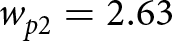 dollar sign wp 2 equals 2.63 dollar sign