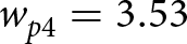 dollar sign wp 4 equals 3.53 dollar sign