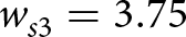 dollar sign ws 3 equals 3.75 dollar sign
