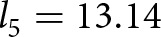 dollar sign l 5 equals 13.14 dollar sign