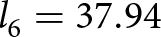 dollar sign l 6 equals 37.94 dollar sign