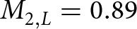 dollar sign upper M 2 comma upper L equals 0.89 dollar sign