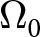 dollar sign upper Omega 0 dollar sign
