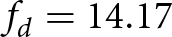 dollar sign fd equals 14.17 dollar sign