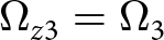 dollar sign upper Omega z 3 equals upper Omega 3 dollar sign