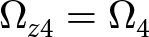 dollar sign upper Omega z 4 equals upper Omega 4 dollar sign
