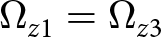 dollar sign upper Omega z 1 equals upper Omega z 3 dollar sign
