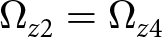 dollar sign upper Omega z 2 equals upper Omega z 4 dollar sign