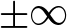 dollar sign plus or minus infinity dollar sign