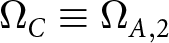 dollar sign upper Omega upper C identical to upper Omega upper A comma 2 dollar sign