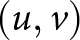 dollar sign left parenthesis u comma v right parenthesis dollar sign