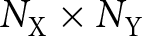 dollar sign NX times NY dollar sign