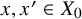 x comma x prime element of upper X 0