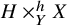 upper H times Subscript upper Y Superscript h Baseline upper X