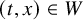 left parenthesis t comma x right parenthesis element of upper W