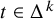 t element of upper Delta Superscript k