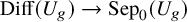 backslash operatorname upper D i f f left parenthesis upper U Subscript g Baseline right parenthesis right arrow backslash operatorname upper S e p Subscript 0 Baseline left parenthesis upper U Subscript g Baseline right parenthesis