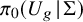 pi 0 left parenthesis upper U Subscript g Baseline backslash exclamation mark vertical bar backslash exclamation mark upper Sigma right parenthesis