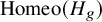 backslash operatorname upper H o m e o left parenthesis upper H Subscript g Baseline right parenthesis