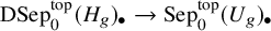 backslash text upper D upper S e p Subscript 0 Superscript t o p Baseline left parenthesis upper H Subscript g Baseline right parenthesis Subscript bullet Baseline right arrow backslash operatorname upper S e p Subscript 0 Superscript t o p Baseline left parenthesis upper U Subscript g Baseline right parenthesis Subscript bullet