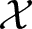 dollar sign script upper X dollar sign