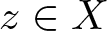 dollar sign z element of upper X dollar sign