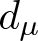 dollar sign d mu dollar sign