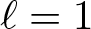 dollar sign script l equals 1 dollar sign