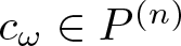 dollar sign c omega element of upper P left parenthesis n right parenthesis dollar sign
