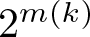 dollar sign 2 m left parenthesis k right parenthesis dollar sign