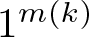 dollar sign 1 m left parenthesis k right parenthesis dollar sign