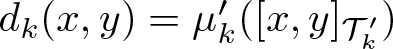 dollar sign dk left parenthesis x comma y right parenthesis equals mu k prime left parenthesis left bracket x comma y right bracket script upper T k prime right parenthesis dollar sign