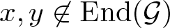 dollar sign x comma y not an element of End left parenthesis script upper G right parenthesis dollar sign
