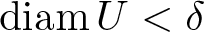 dollar sign diamU less than delta dollar sign