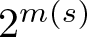 dollar sign 2 m left parenthesis s right parenthesis dollar sign