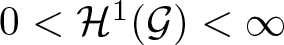 dollar sign 0 less than script upper H 1 left parenthesis script upper G right parenthesis less than infinity dollar sign